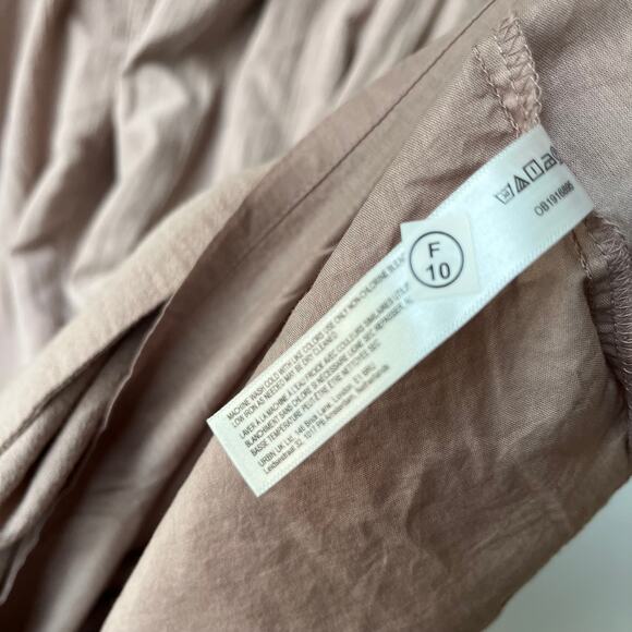 NEW Free People Babydoll Dress Feel The‎ Frill Cotton Tan Midi Dress Size S - Picture 9 of 9